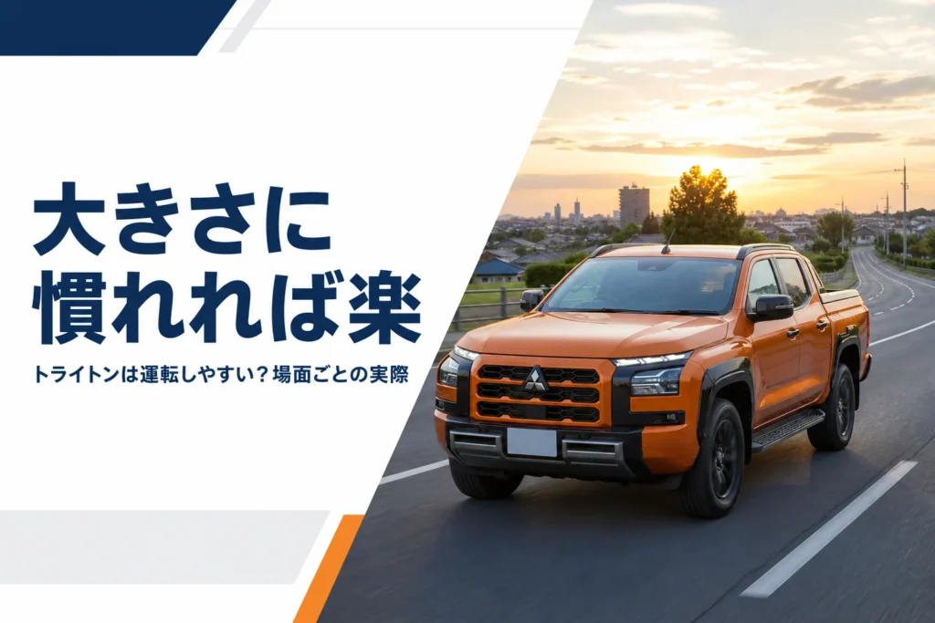 郊外の道を走るトライトンのイメージ